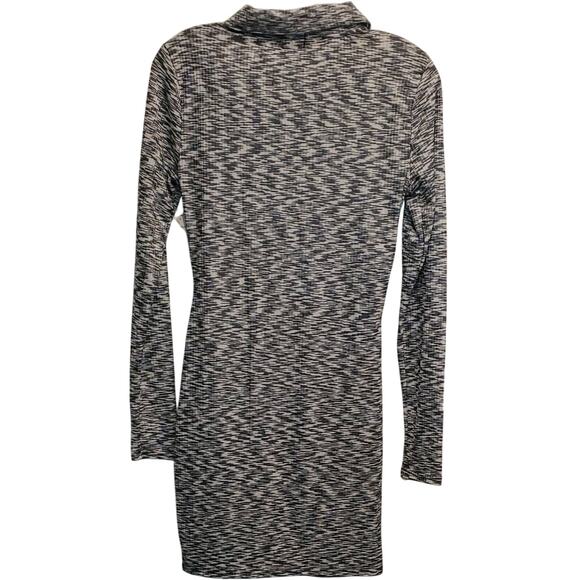 Justify Collared Black White Button Down Front Stretchy Midi Size Large - Picture 2 of 7